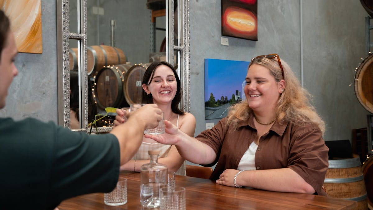 Group in tasting room