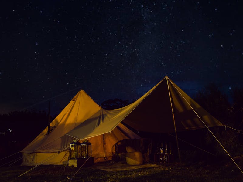 Tent at night