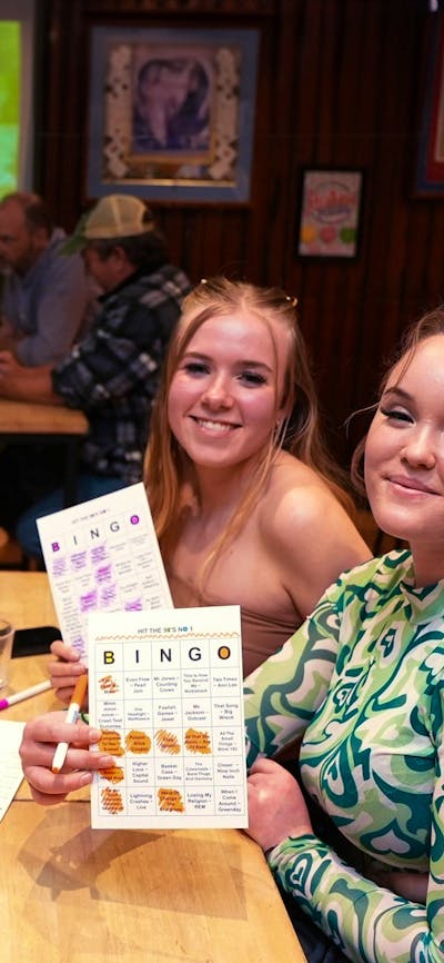 Group of friends playing bingo