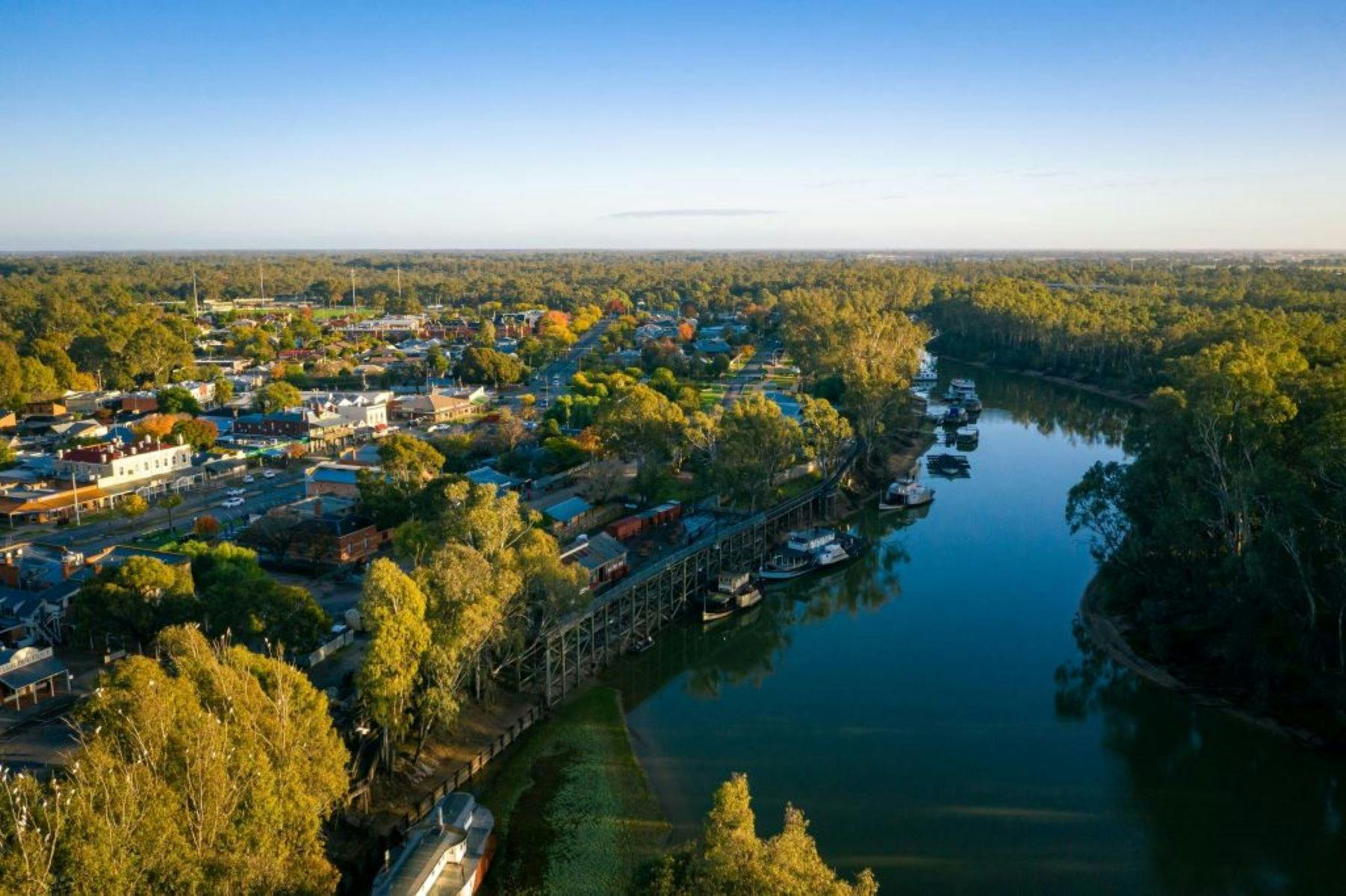 Port of Echuca next to the Murray River