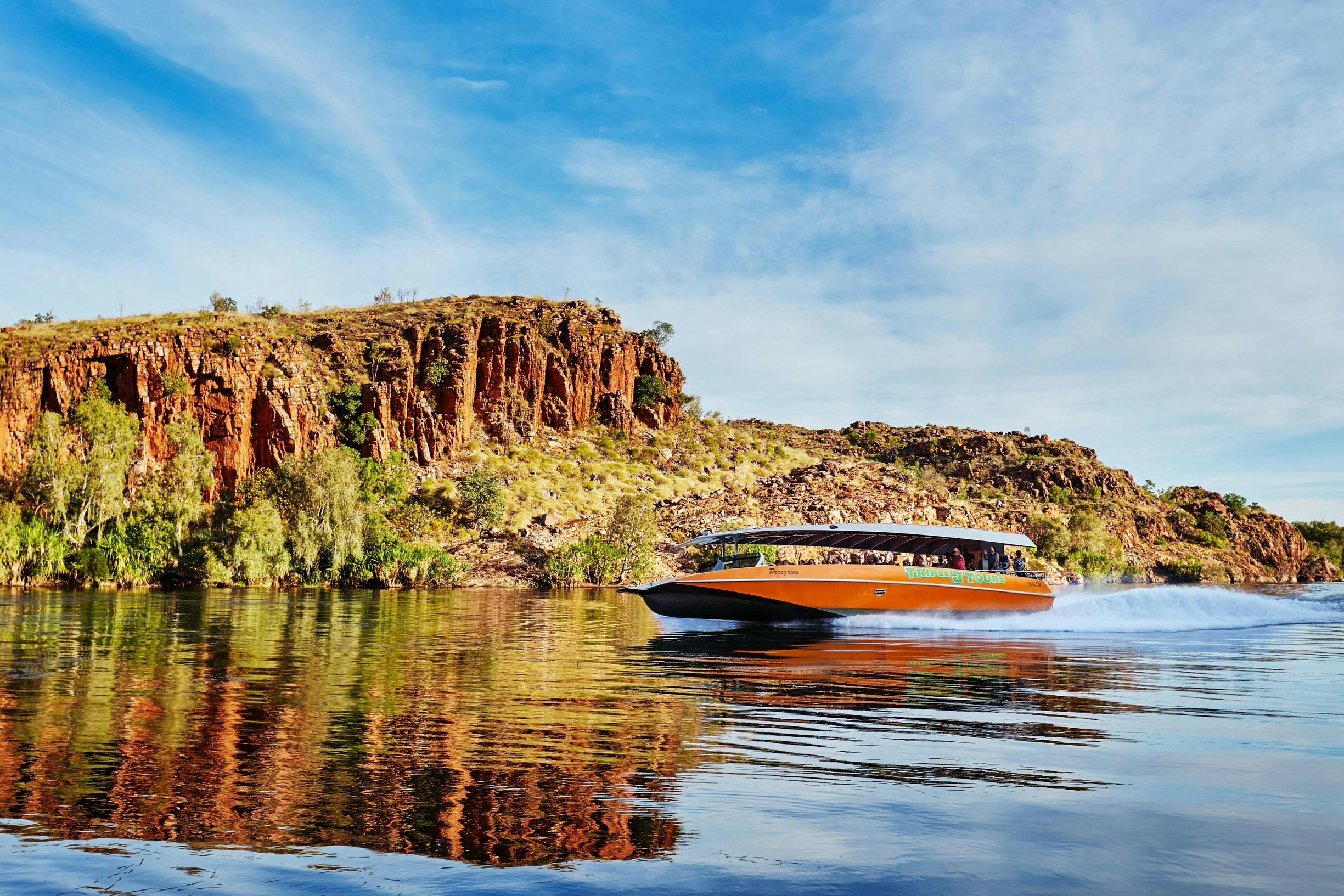 Boat cruising on the Ord River