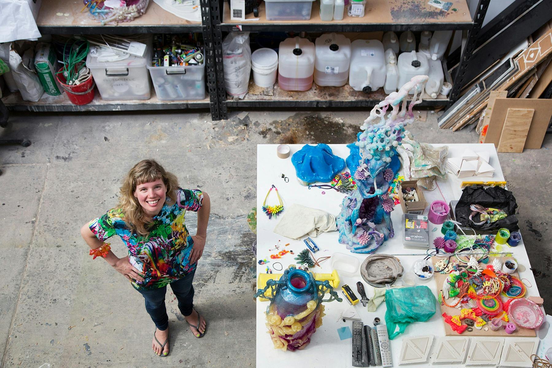 Kate Rohde in the studio