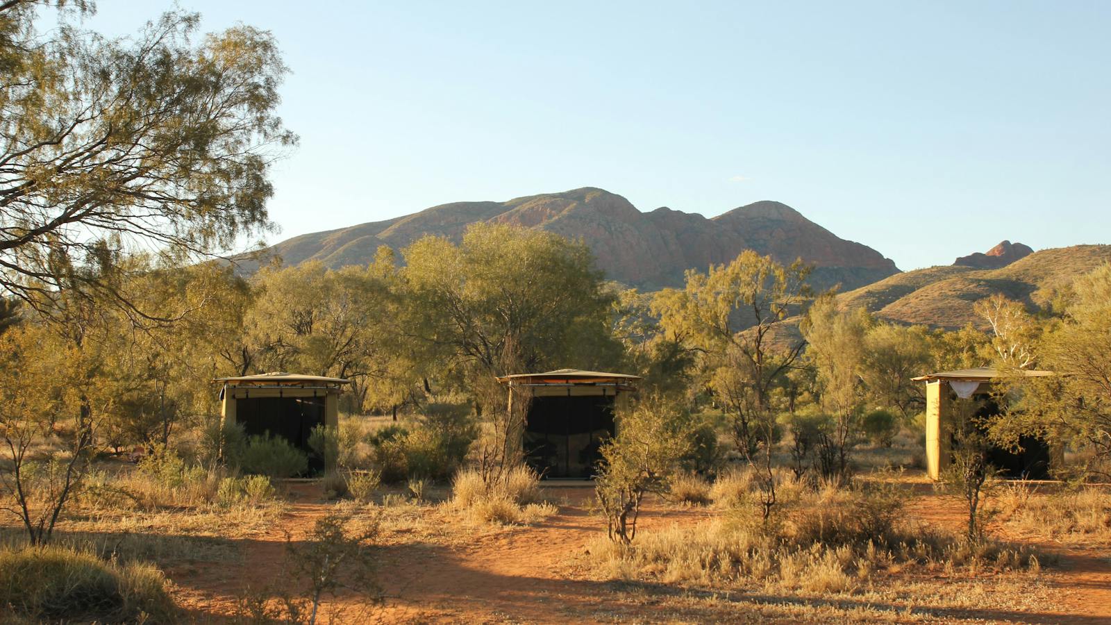 Spacious tents along the Larapinta Trail