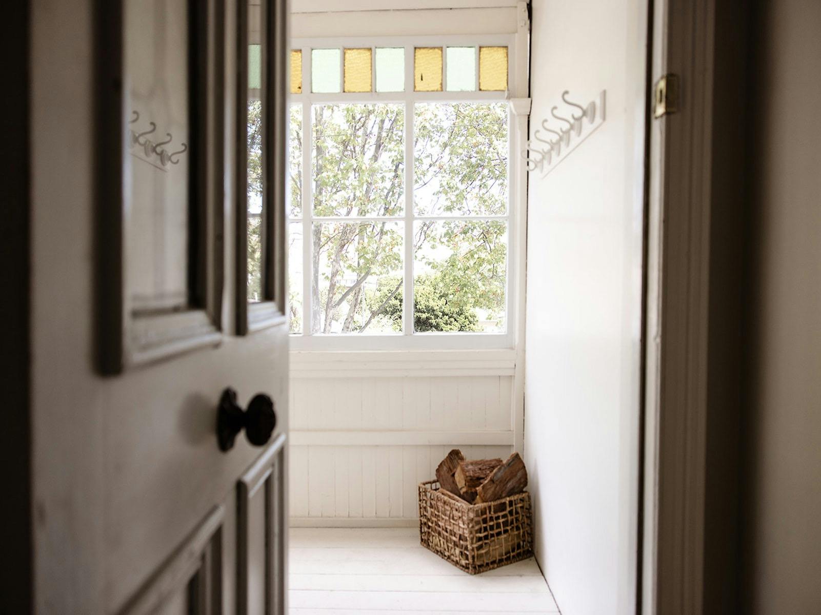 Entry way looking onto porch.