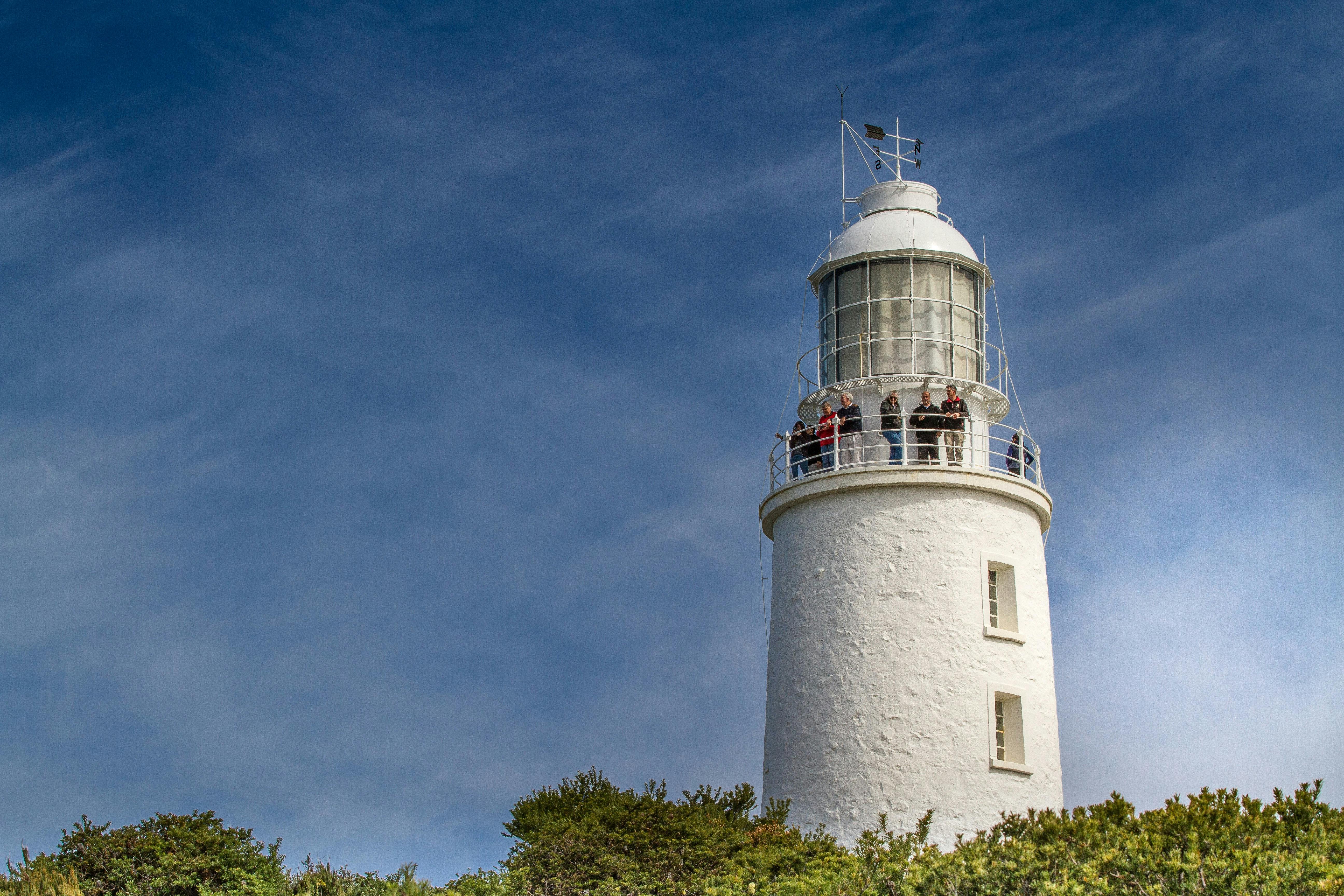 Guests at the top of Cape Bruny Lighthouse