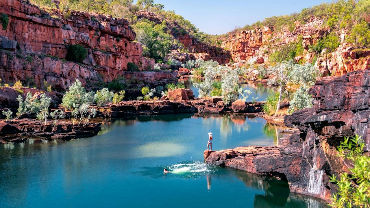 Relaxing at Manning Gorge
