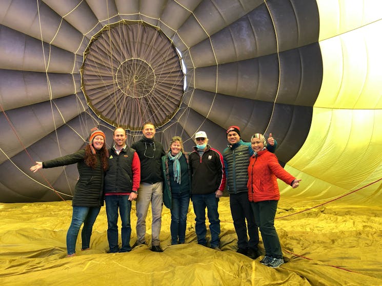 Guests prepare to fly