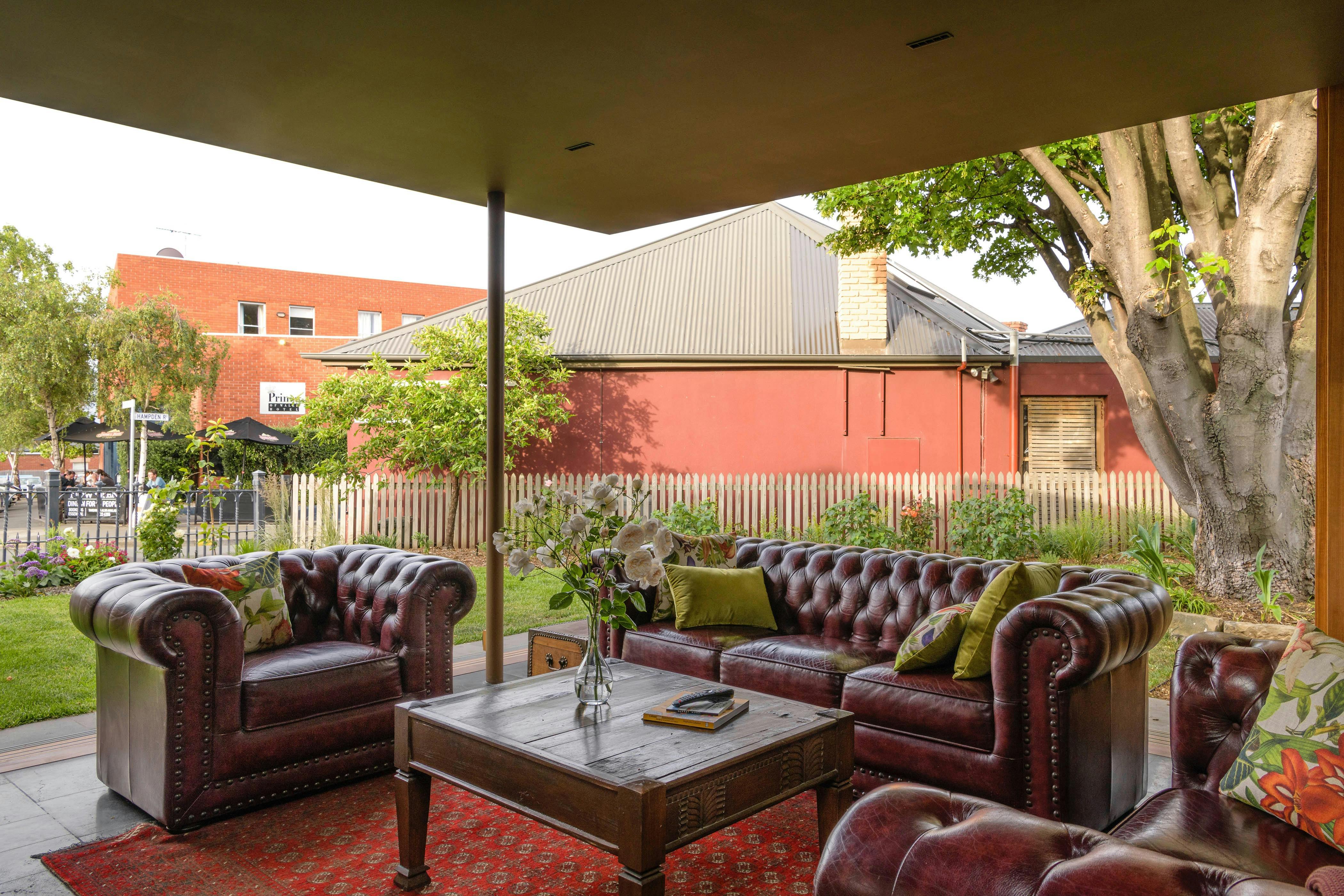 Living room open to the garden