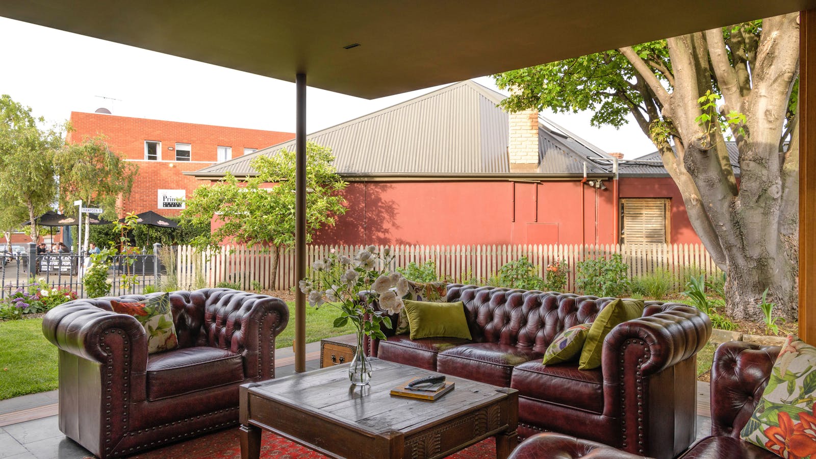 Living room open to the garden