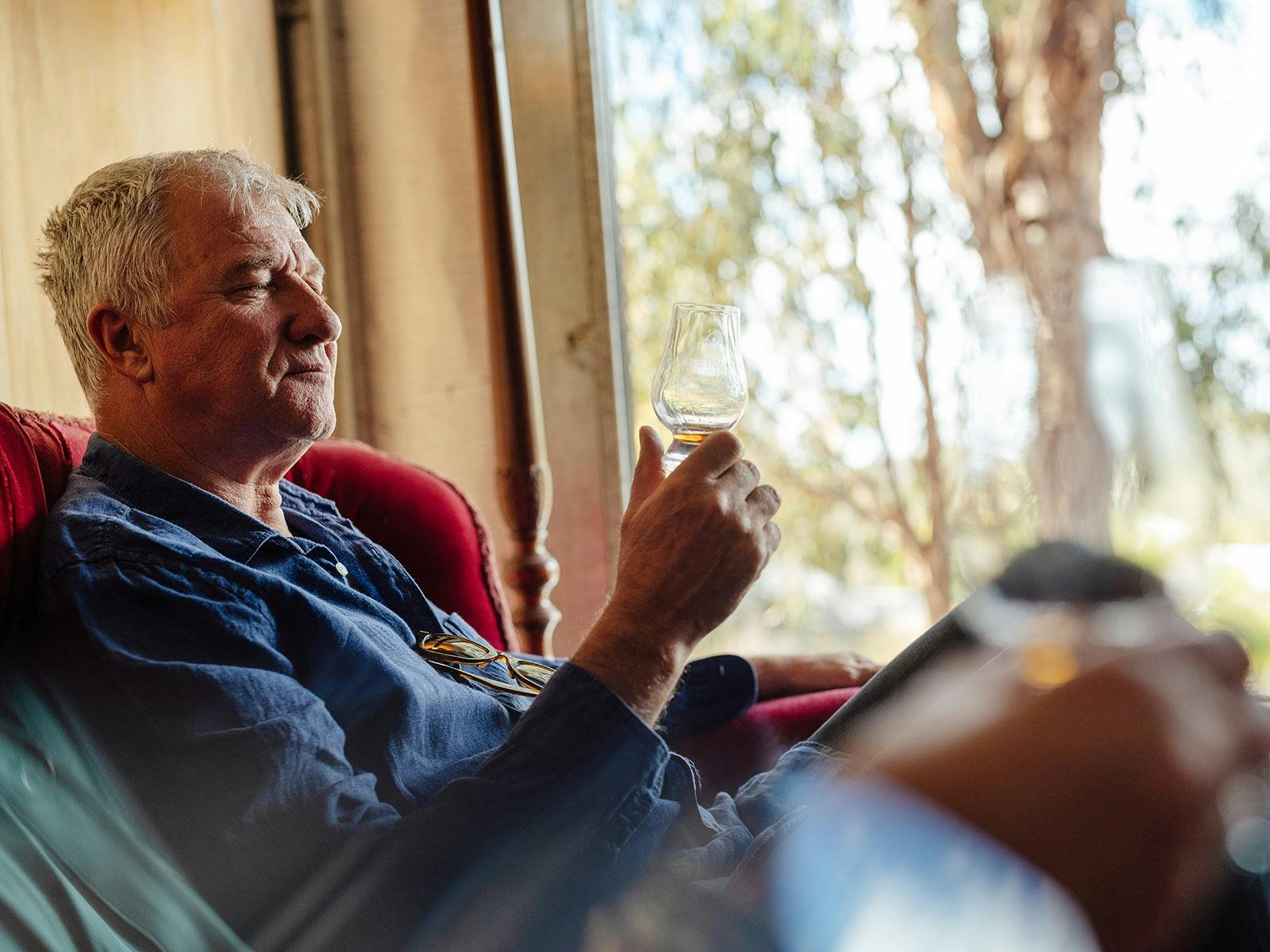 Premium red velvet whisky experience image