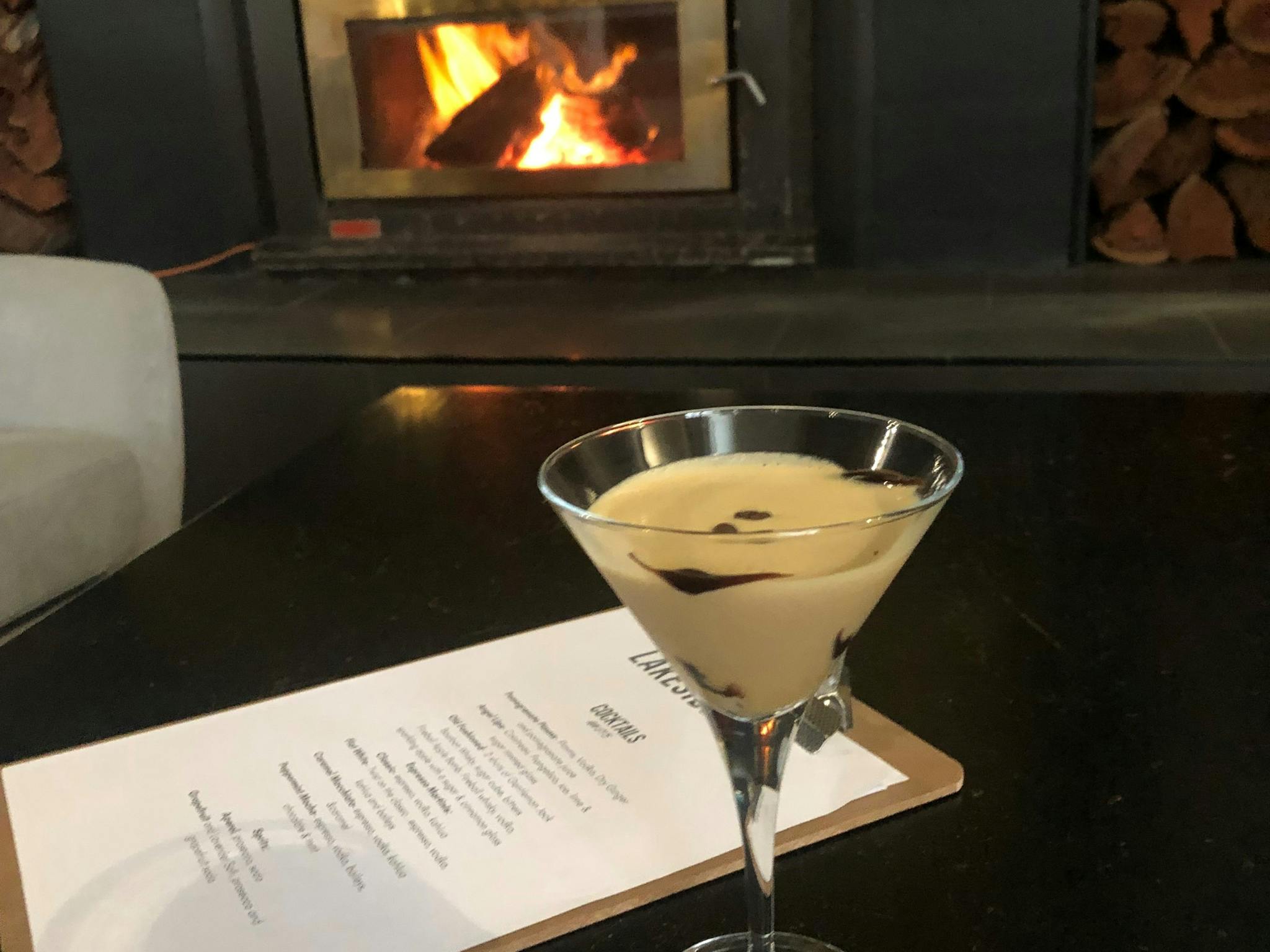 Cocktails fireside