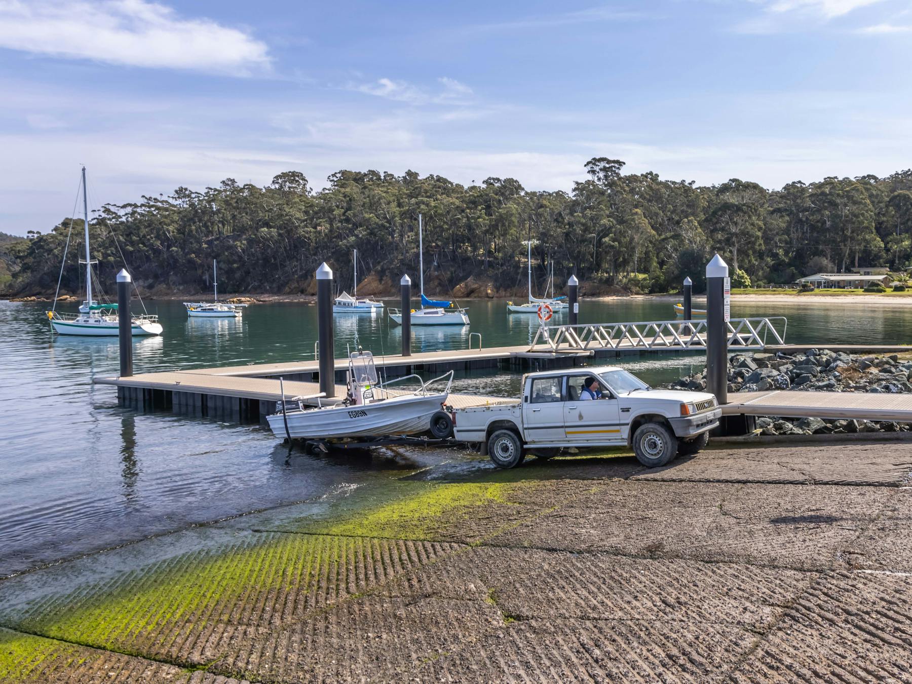 Quarantine Bay and Boat Ramp, Eden, Fishing ramp, swimming, NSW south coast, Sapphire Coast