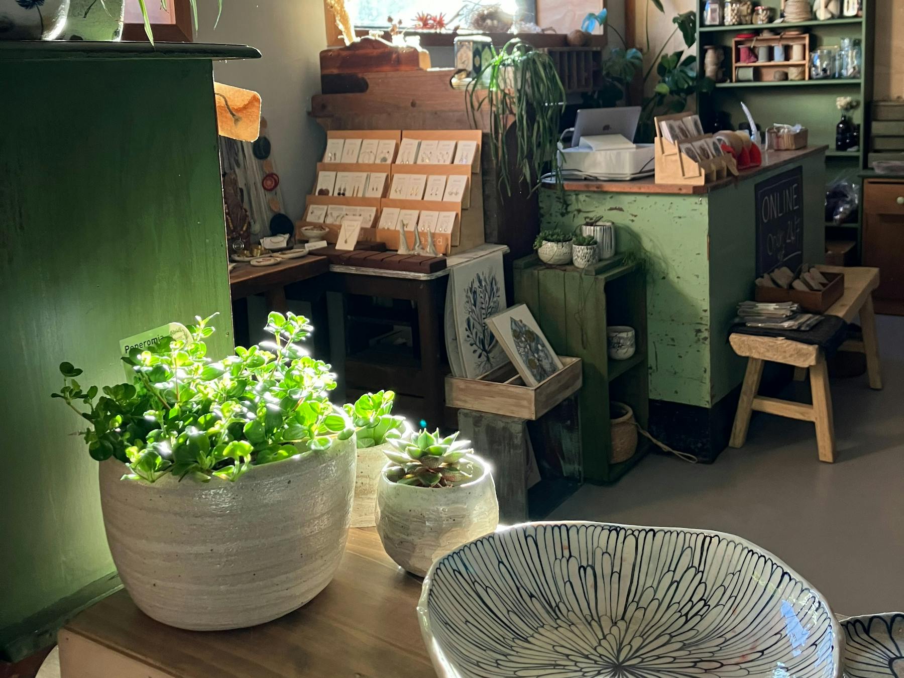 interior Tribe Castlemaine displaying handmade wares