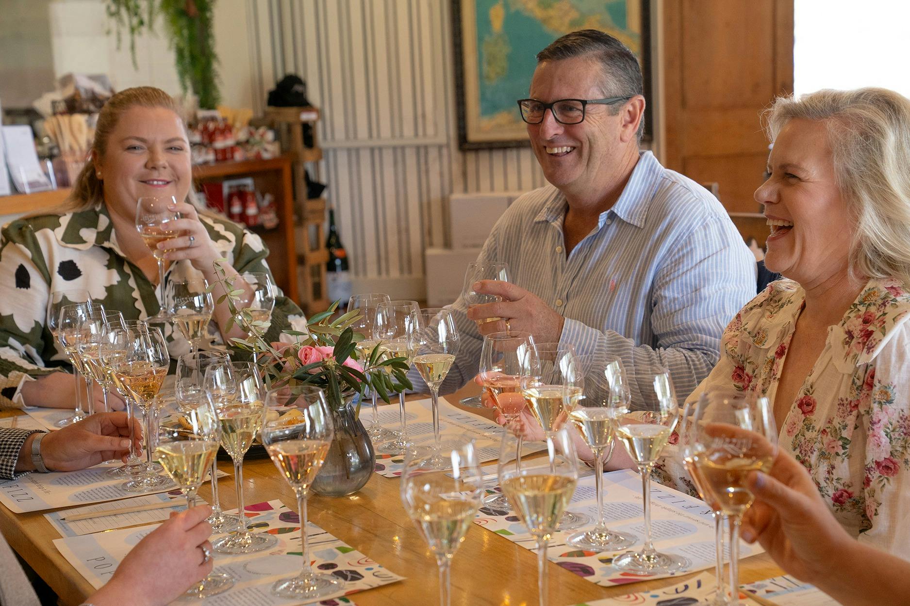 Group enjoying Pizzini Sparling Italians high tea experience