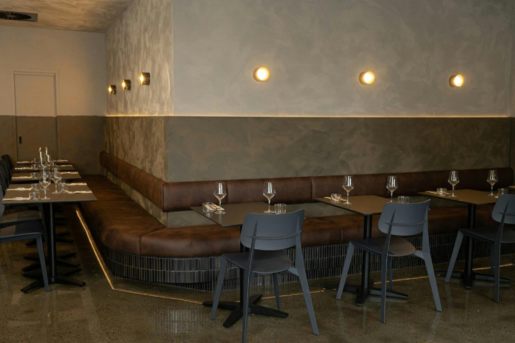 Corner seating inside restaurant