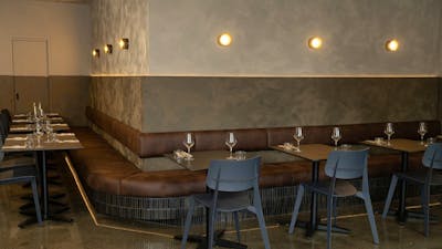 Corner seating inside restaurant