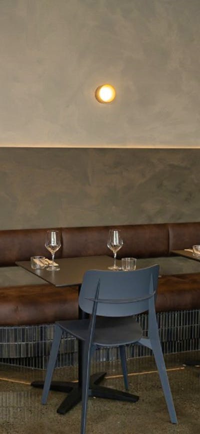 Corner seating inside restaurant