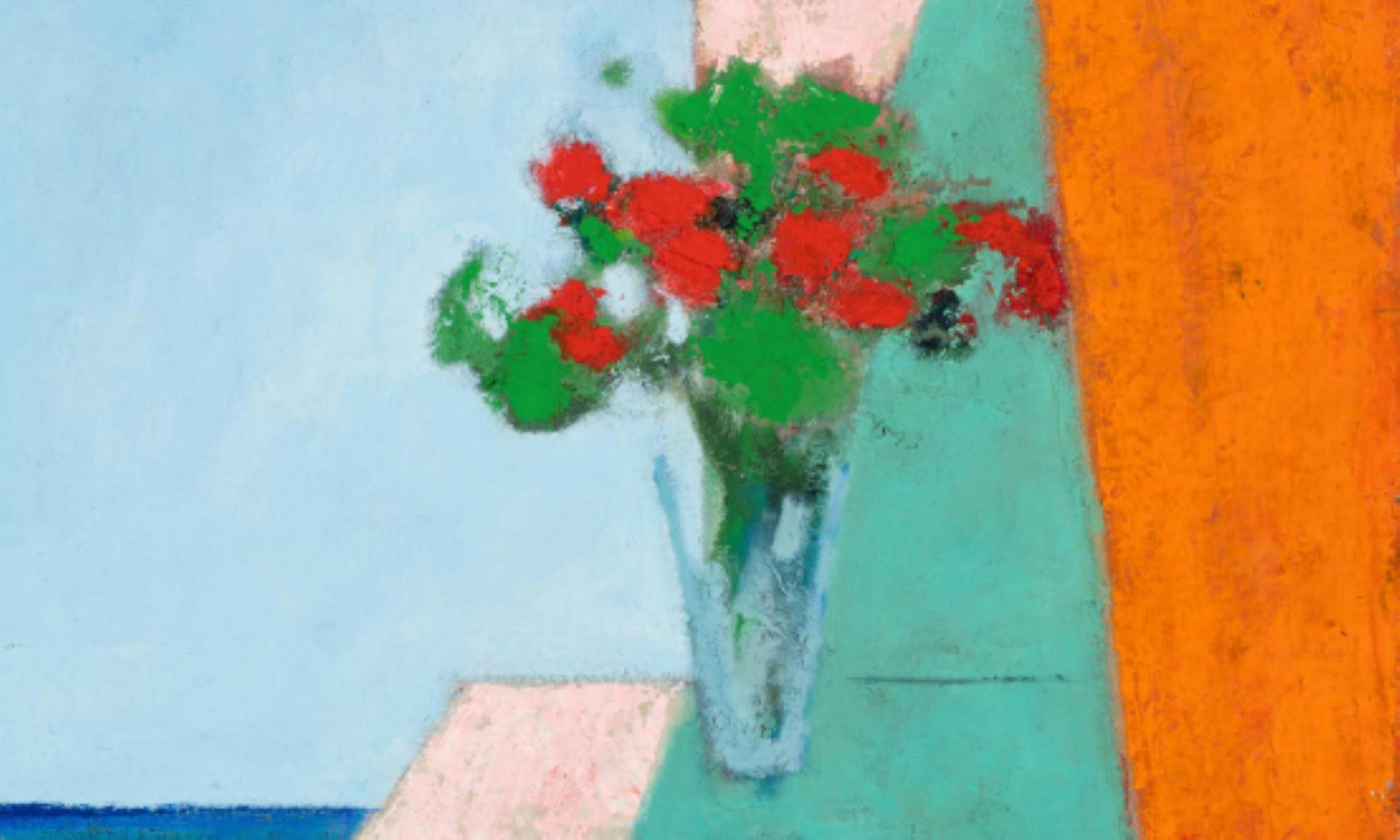Geraniums and Shadow (detail), 2024