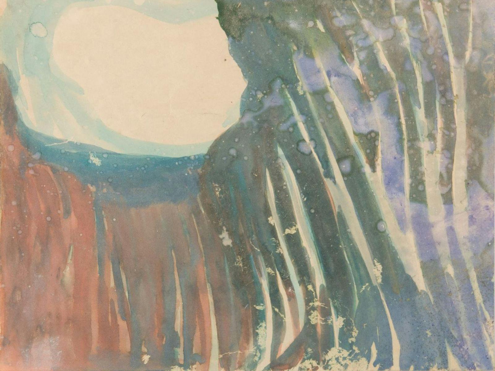 Merric Boyd, 'Trees', date unknown. Watercolour on paper