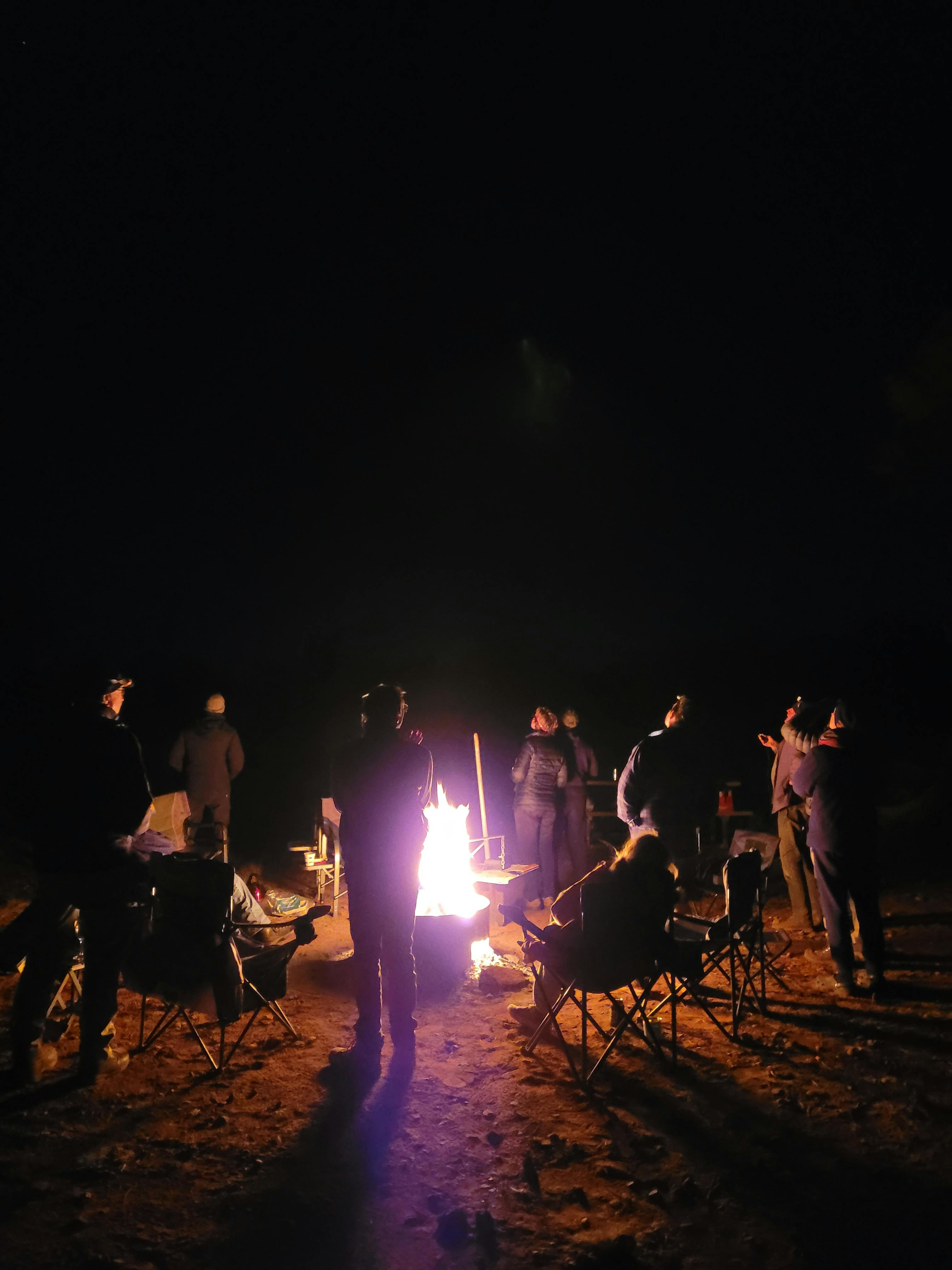 Stunning Starry dark night skies nights by the fire