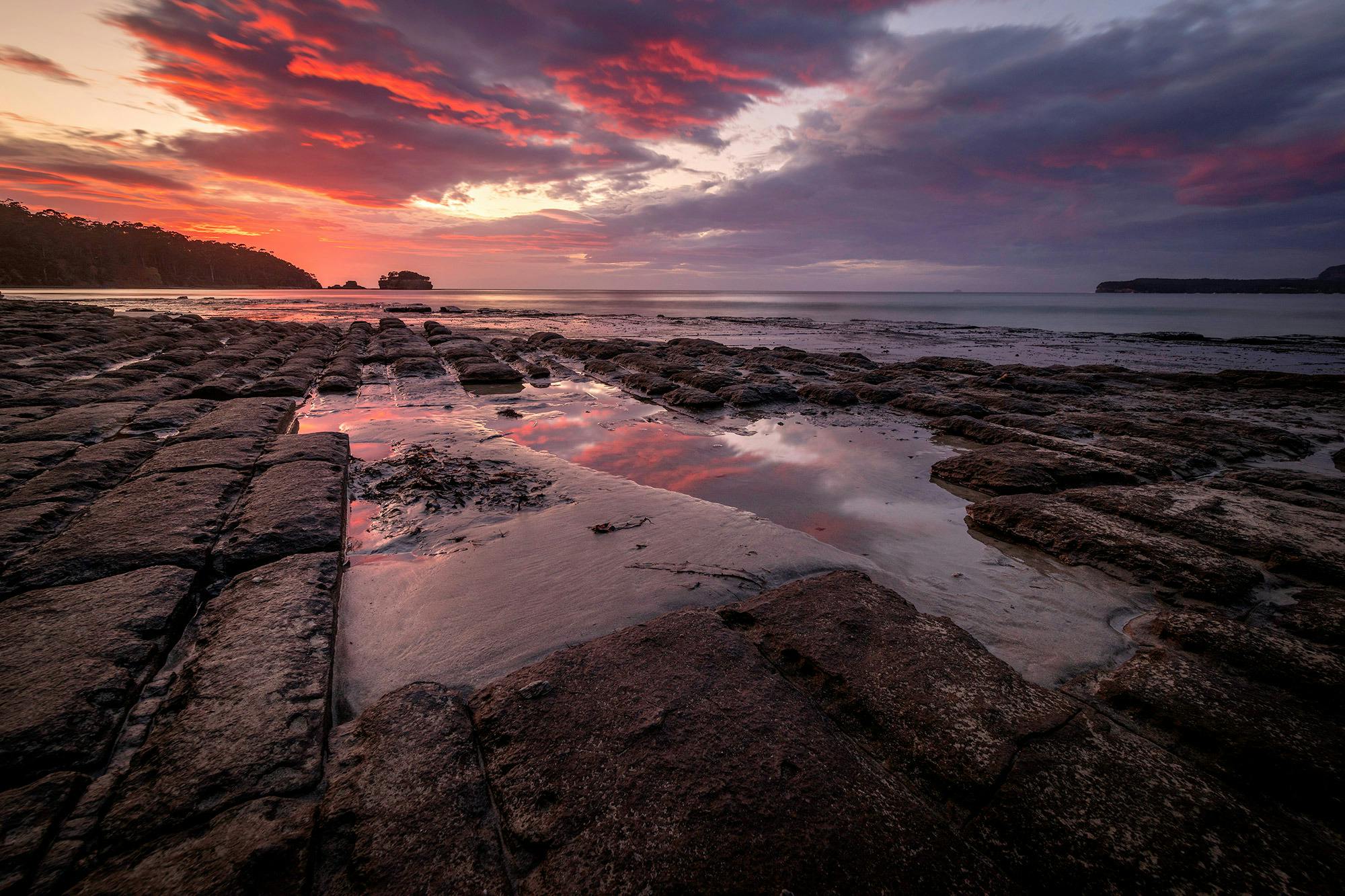 Sunrise at the Tessellated Pavement