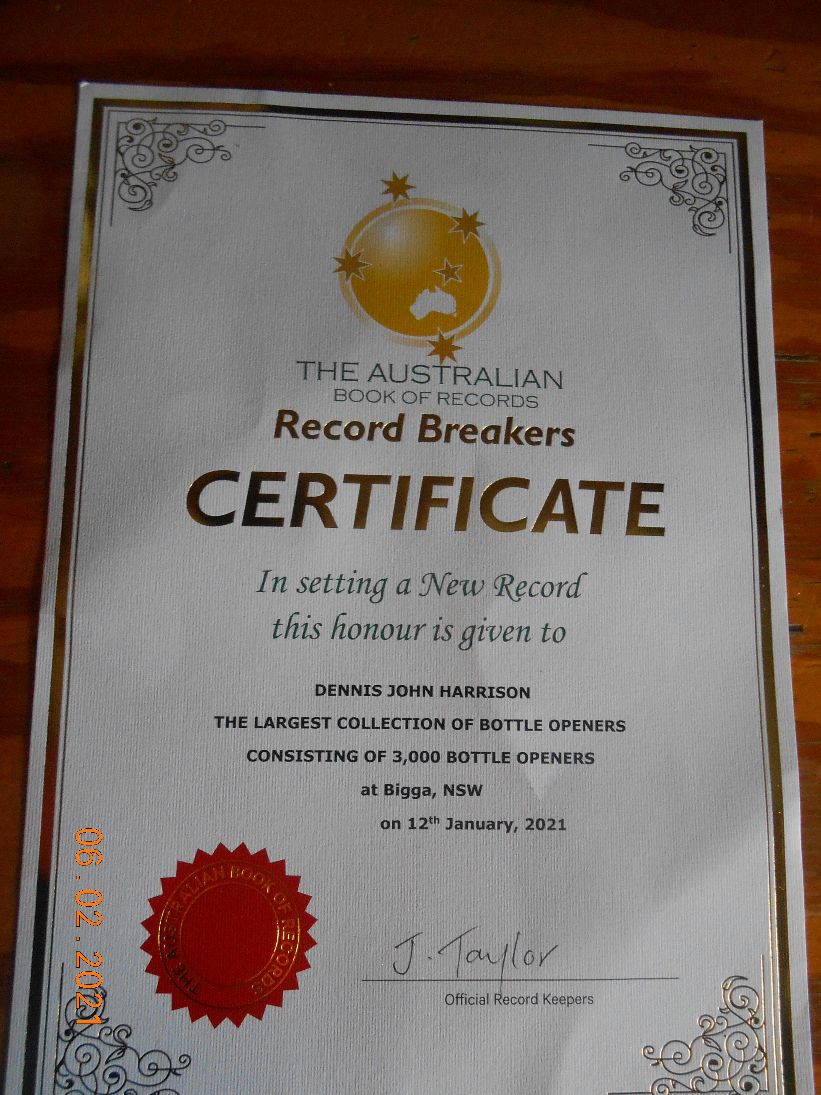 Australia's Largest bottle top opener