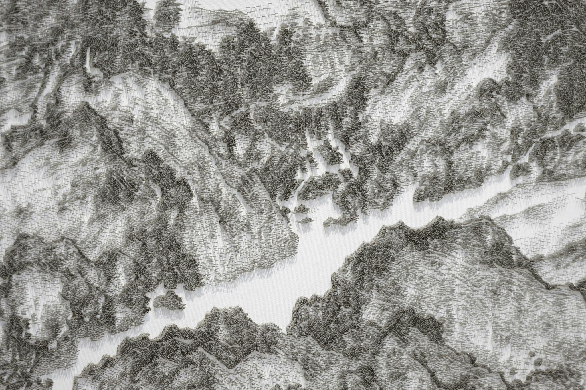 Chen Chun-Hao 陳浚豪, Imitating Travellers Among Mountains and Streams by Fan Kuan of the Song...