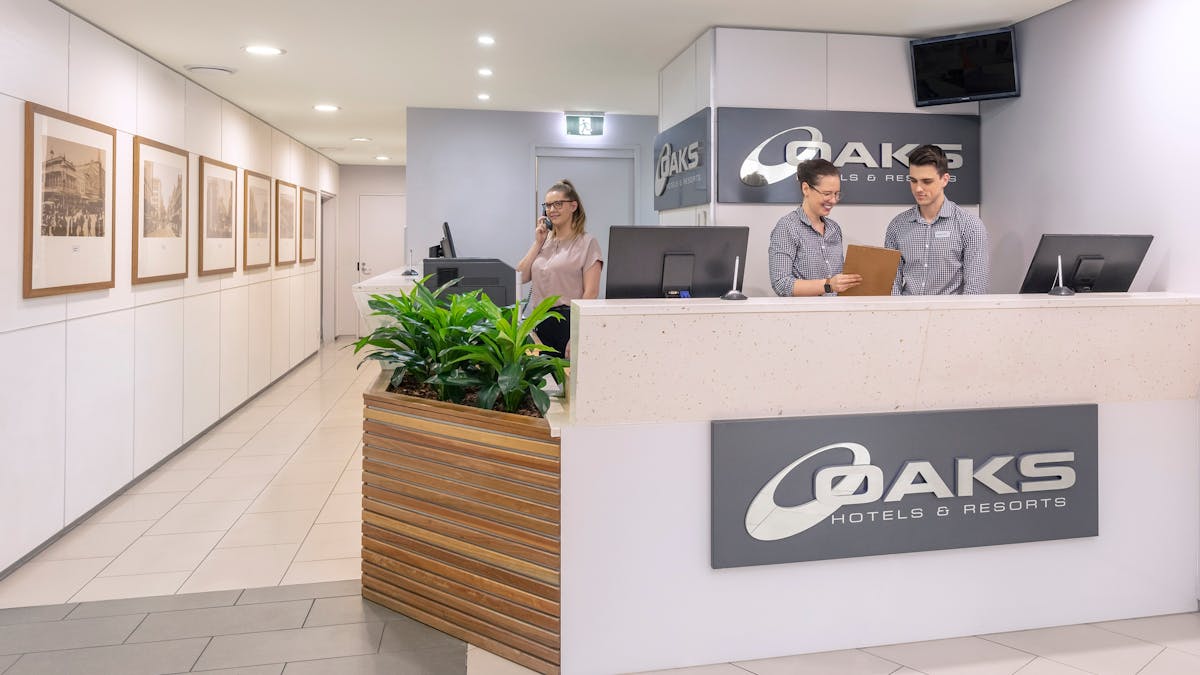 Oaks Brisbane Festival Suites_Reception
