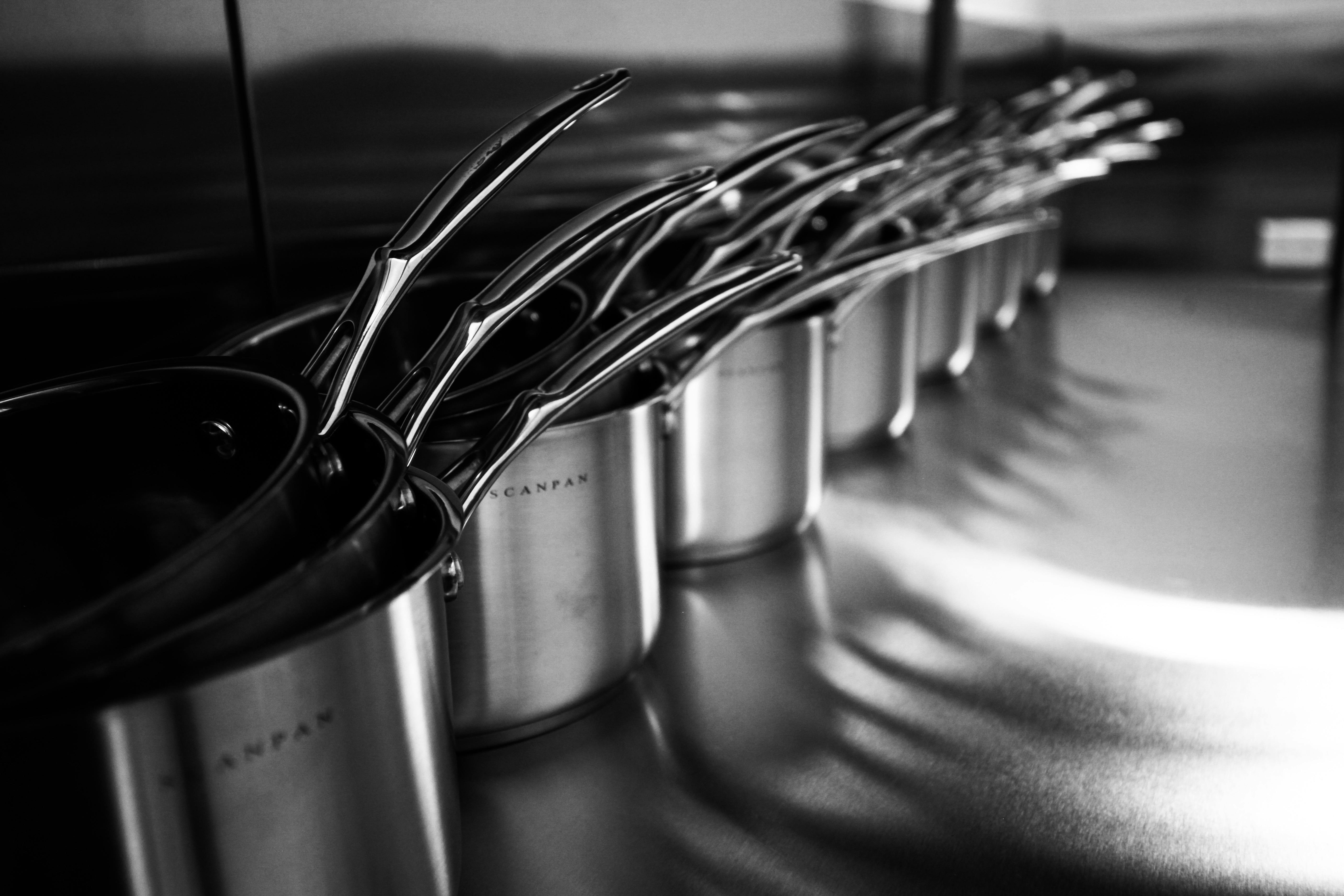 Scanpan Pots at Roving Larder Cooking School