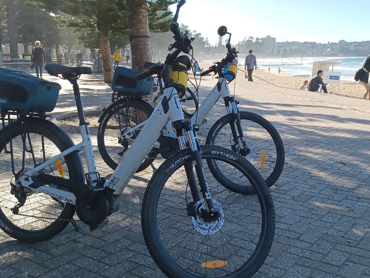 Bikes at the iconic Manly beach