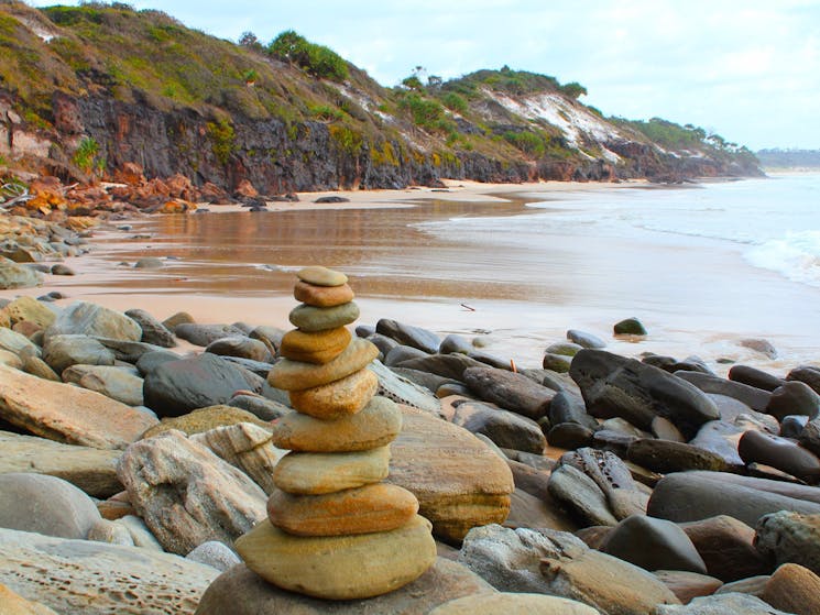 Stone stack sentinel, One Man’s, Angourie.