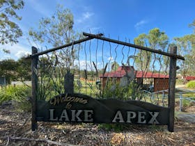 Lake Apex  welcome sign