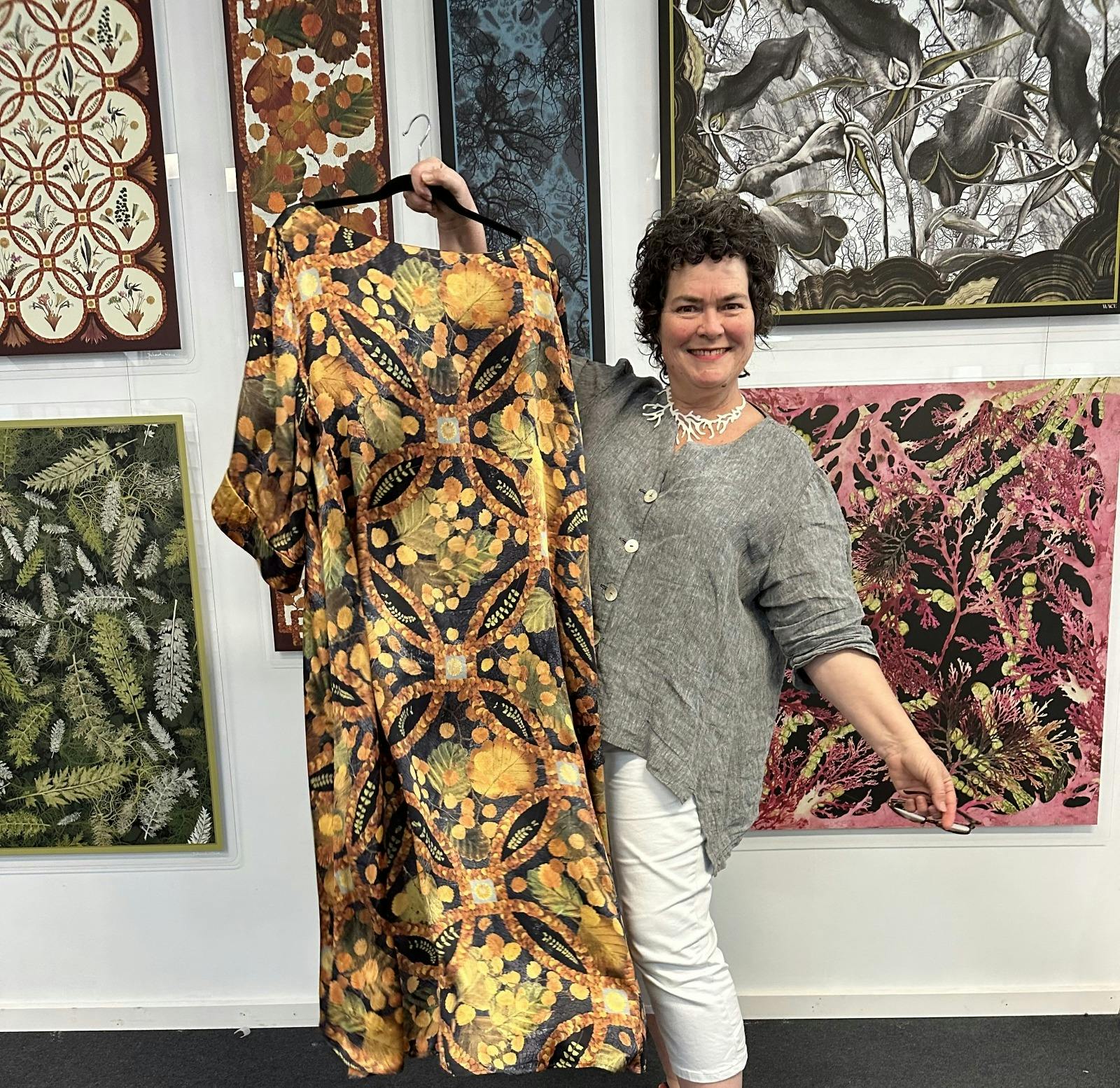 Deborah Wace specialises in creating bespoke garments featuring her unique botanical design fabrics.