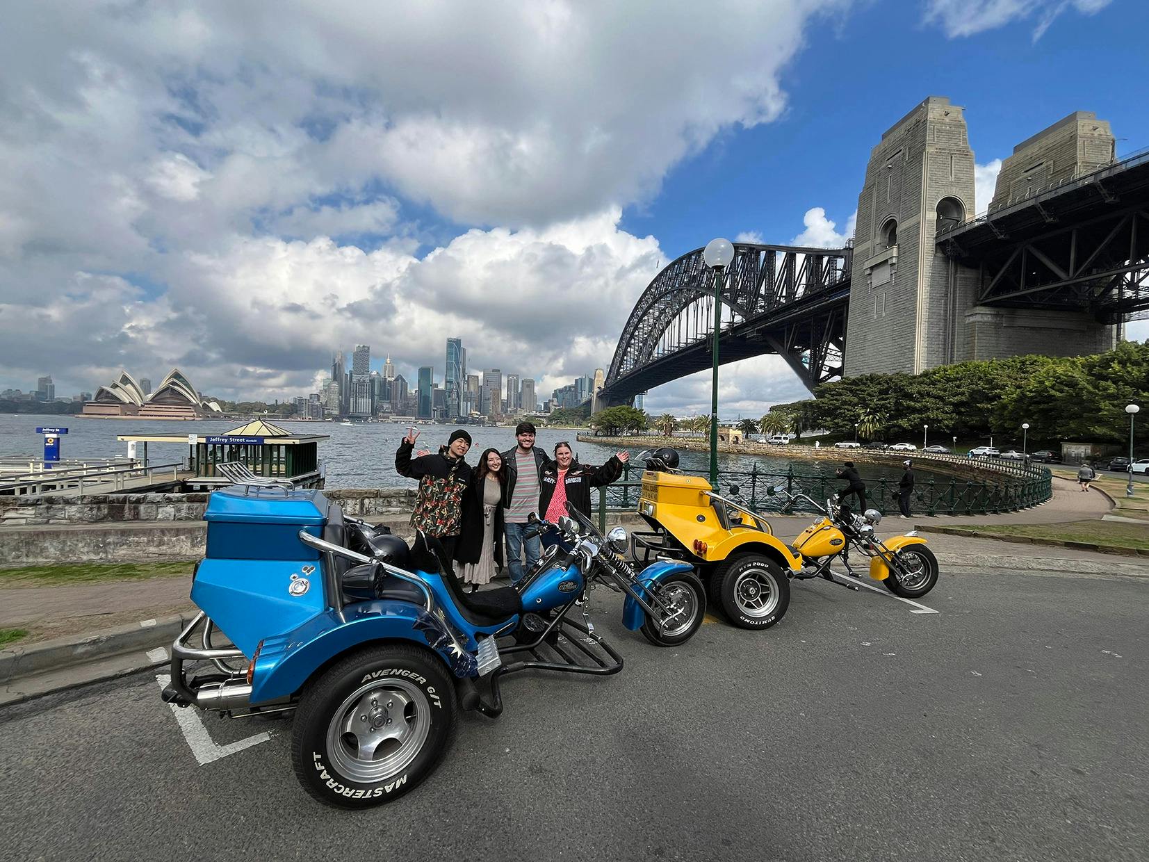 Our trikes at Kirribilli, a great way to see Sydney!