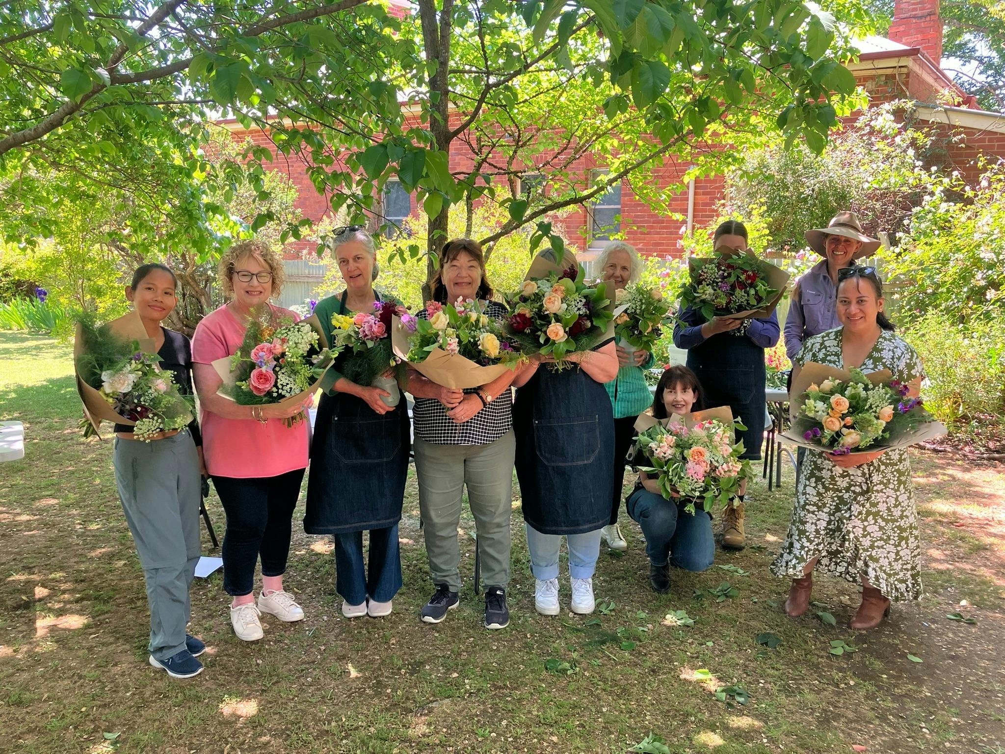 creat your own garden bouquet to take home