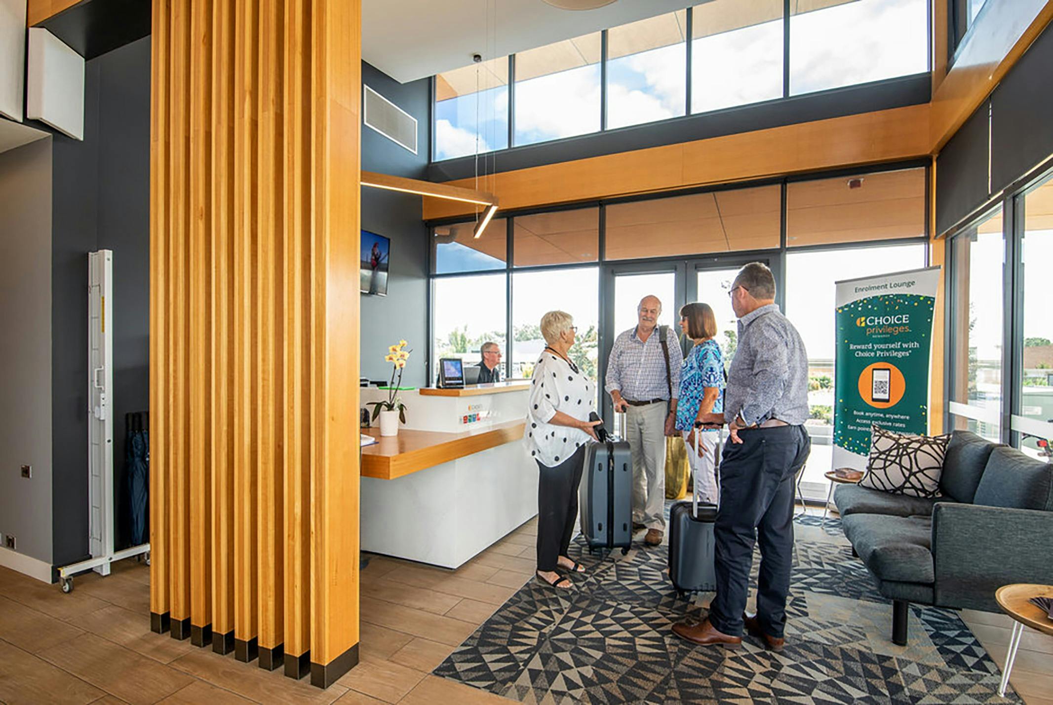 Guests checking in at Quality Hotel Rules Club reception