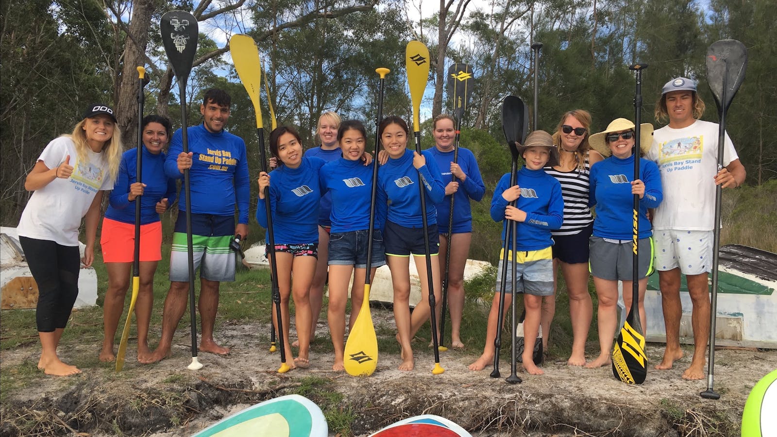 Everyone returned dry , great work for these first time paddlers