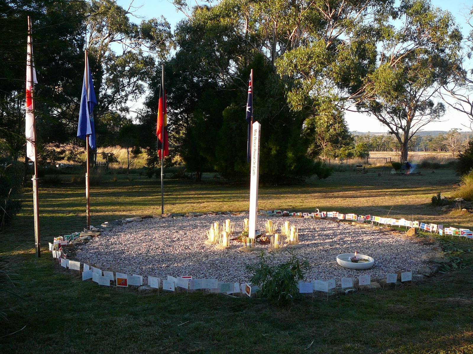 Peace Pole at Wind Song