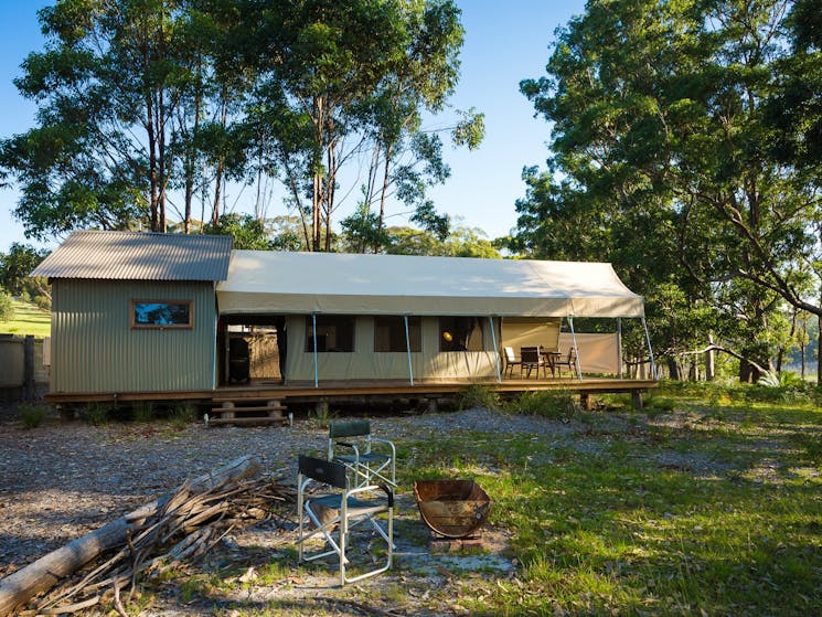 Melaleuca Camp Fire Tanja Lagoon camp