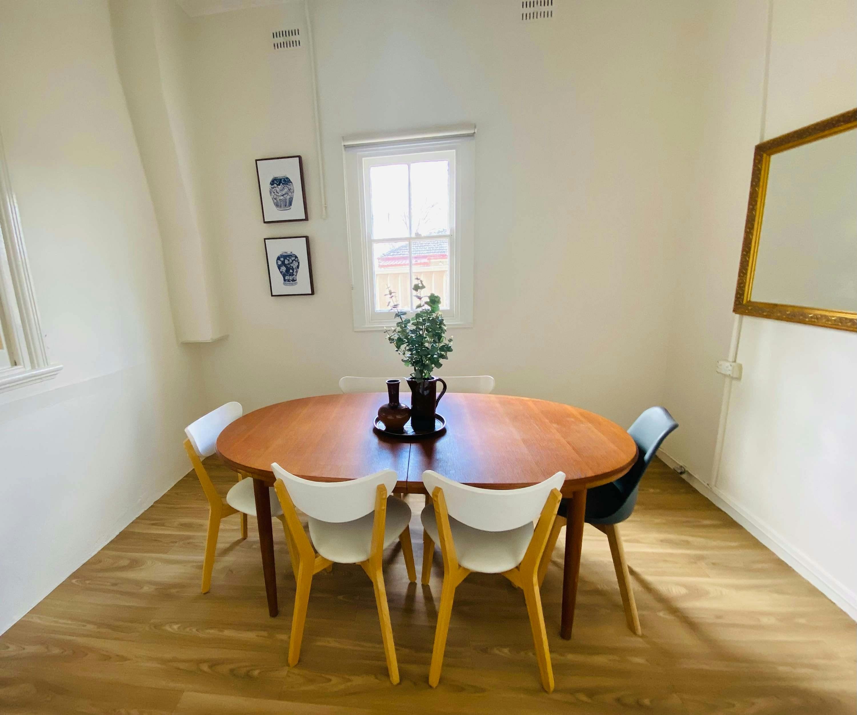 Dining table with 6 chairs