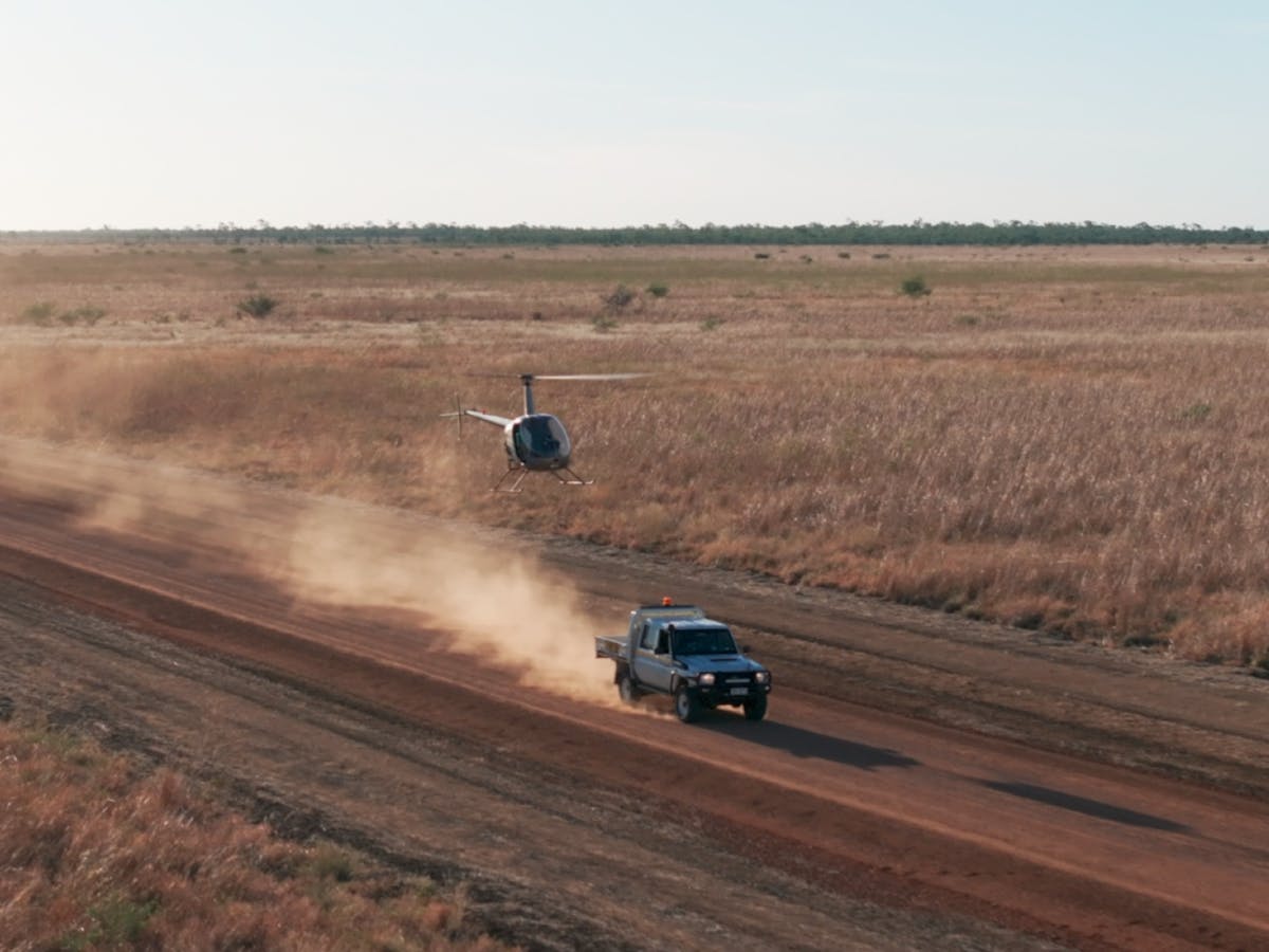 Helicopter mustering Helicopter mustering