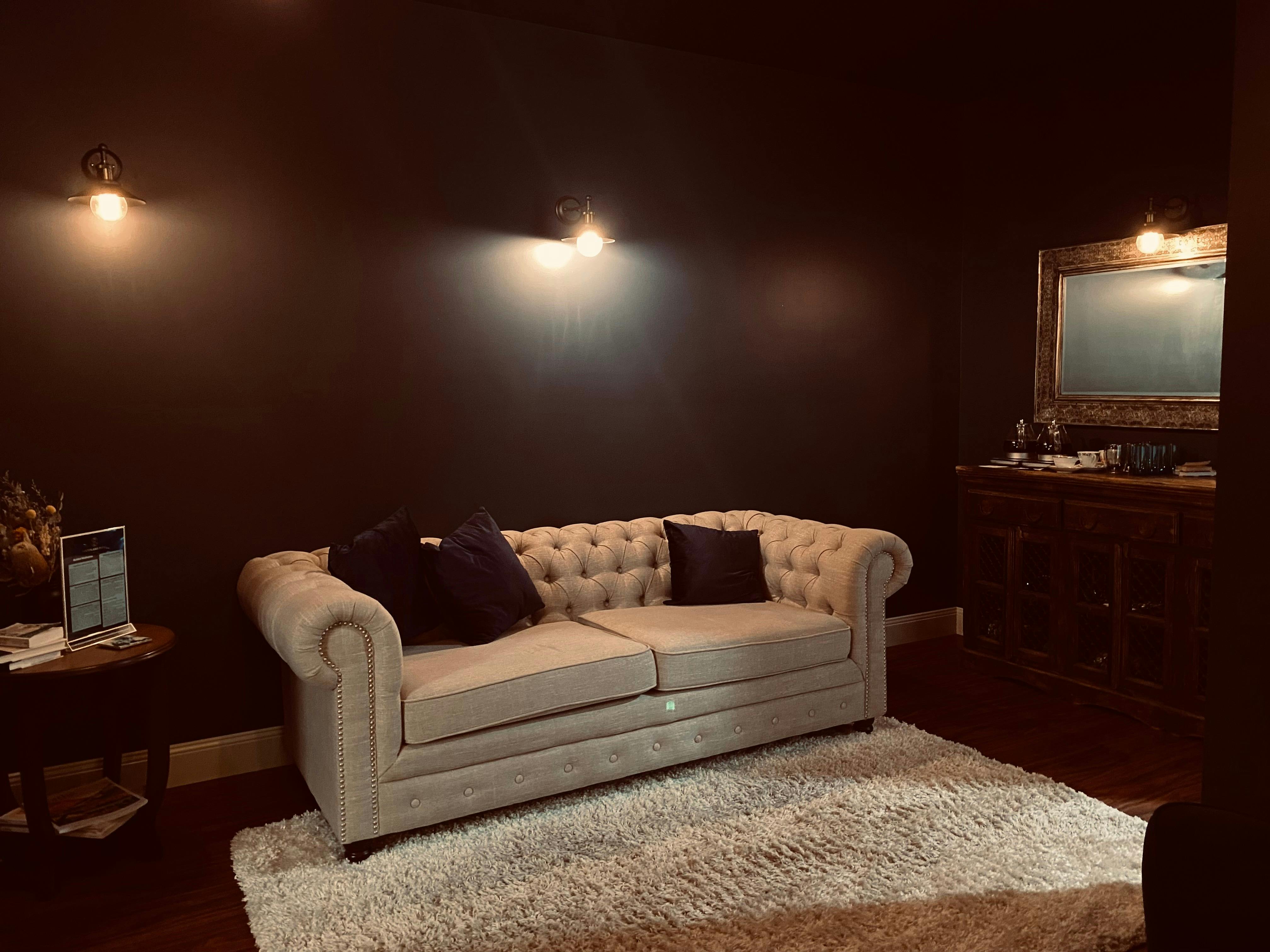 Sit in our calming Zen room whilst enjoying our own blended herbal teas