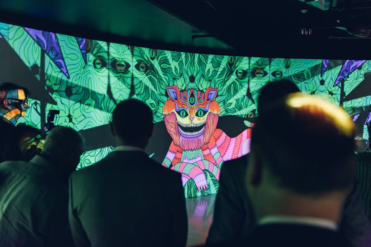 The 360 degree video room in the d'Arenberg Cube