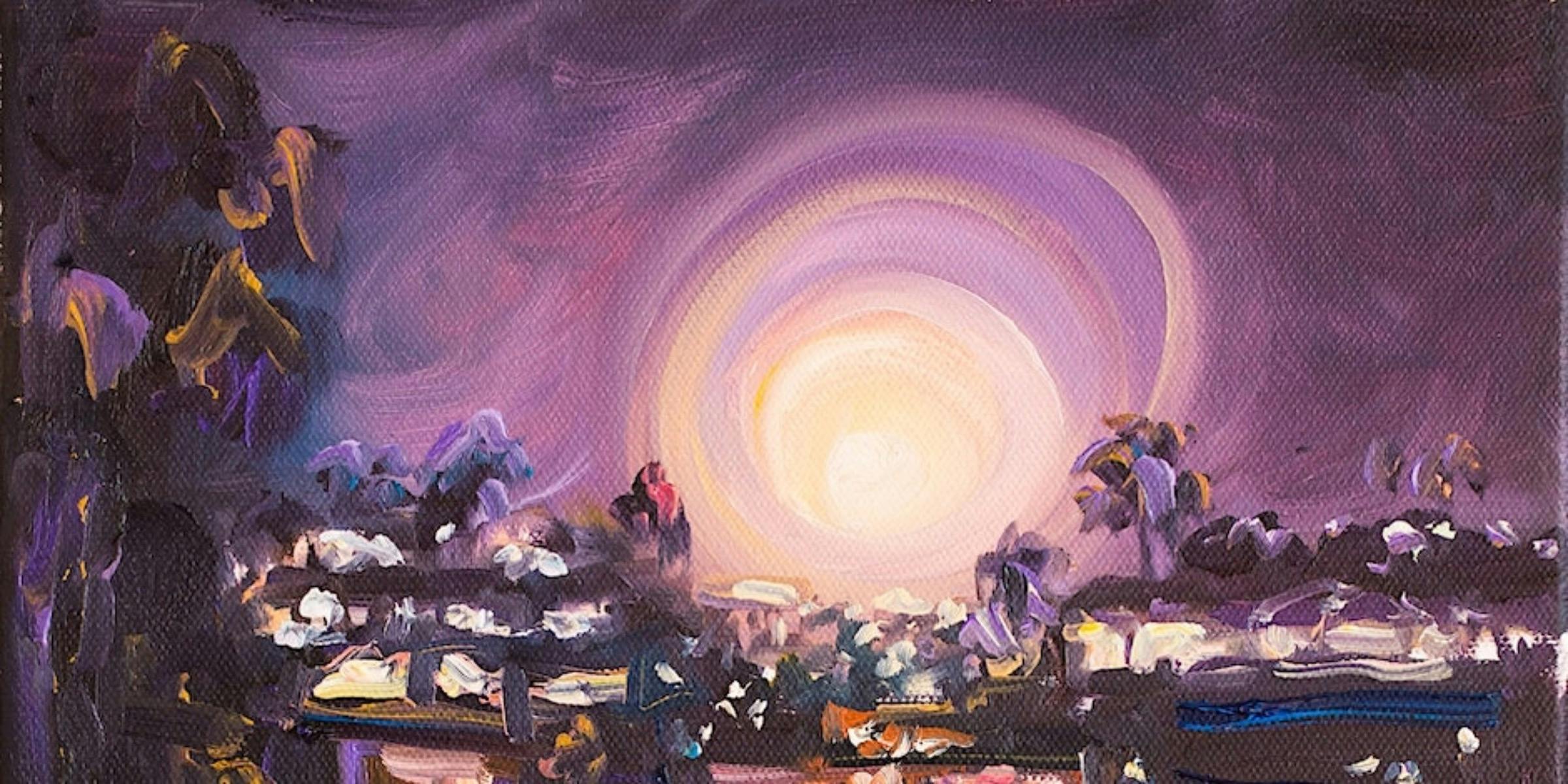 Oil painting of night sky by renowned artist Concetta Antico