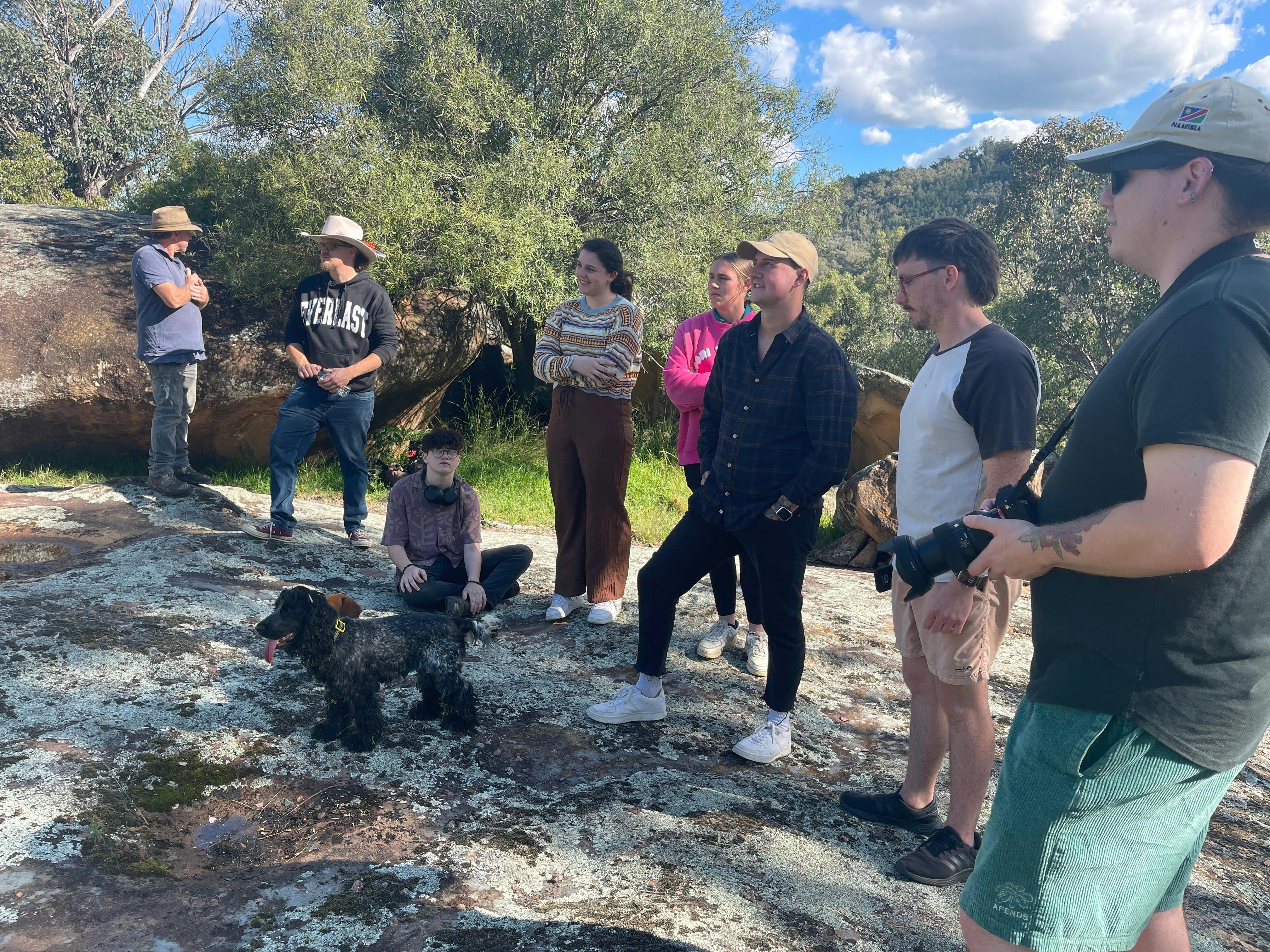 Group attending Cultural Tour at Artshack Wilgabah, located just South of Tamworth ,NSW