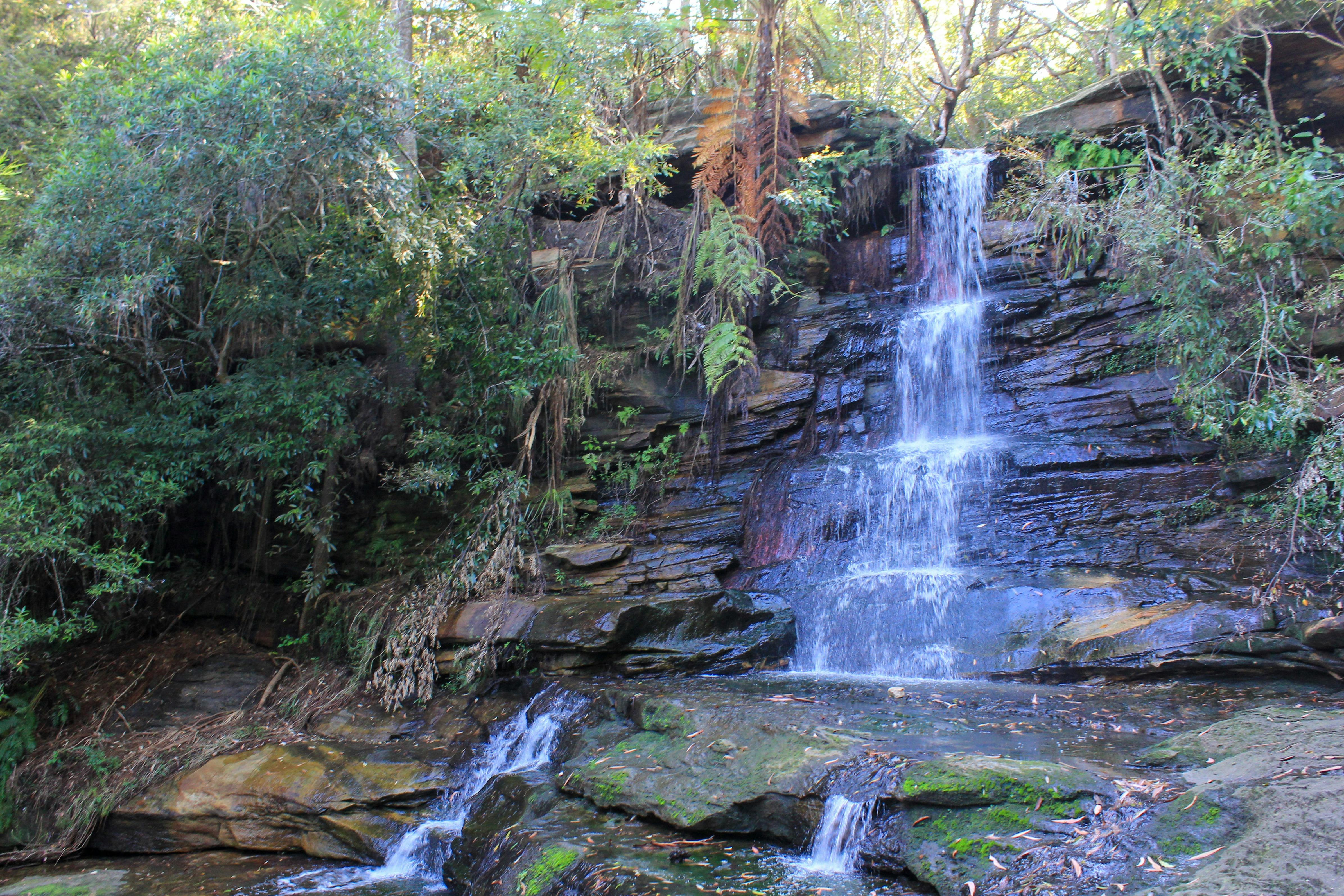 Waterfall located in the Allenby Park Walk