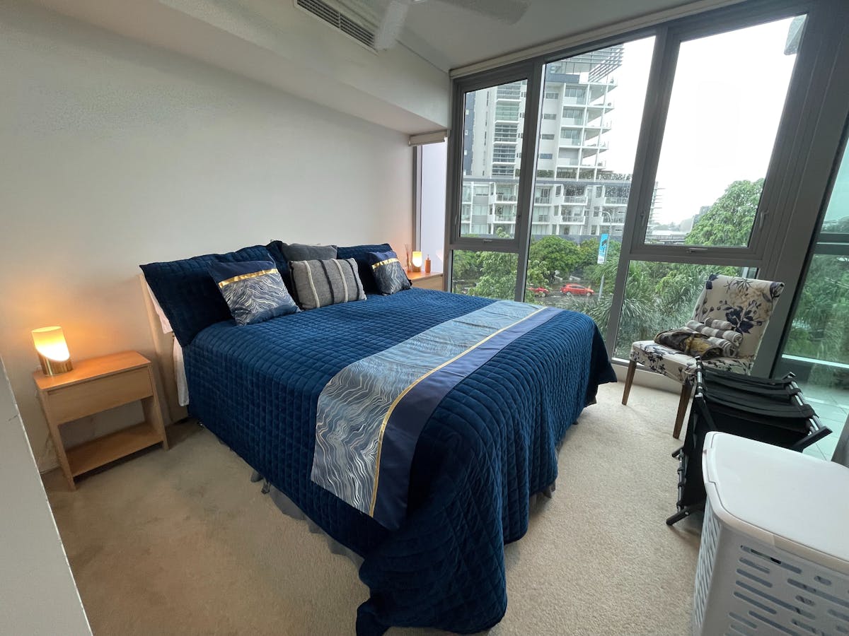 Luxurious king size bed with pillow topper