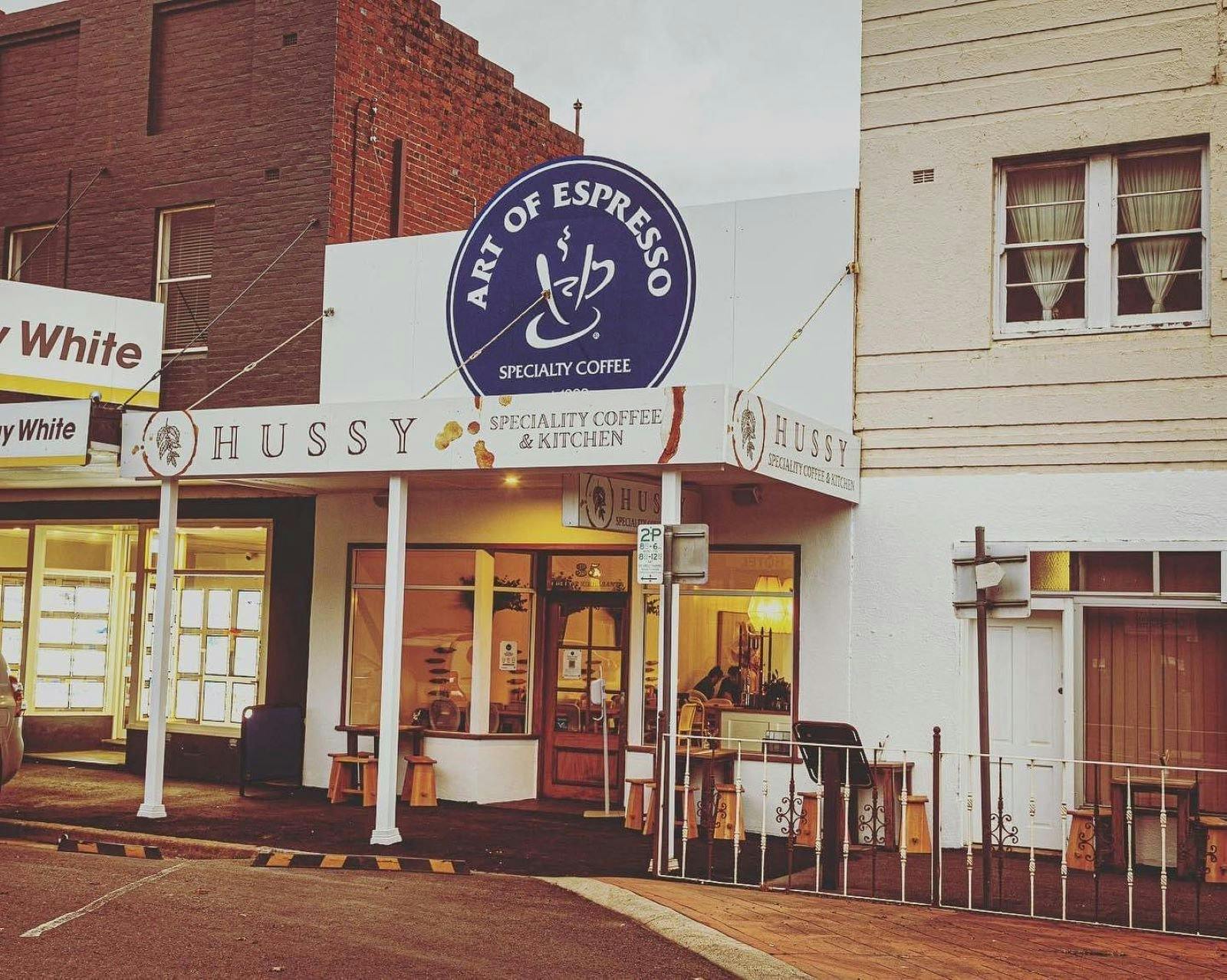 Front of Hussy's establishment