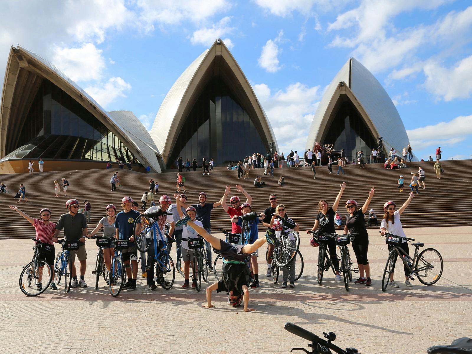 Bonza Bike Tours in front of Sydney Opera House