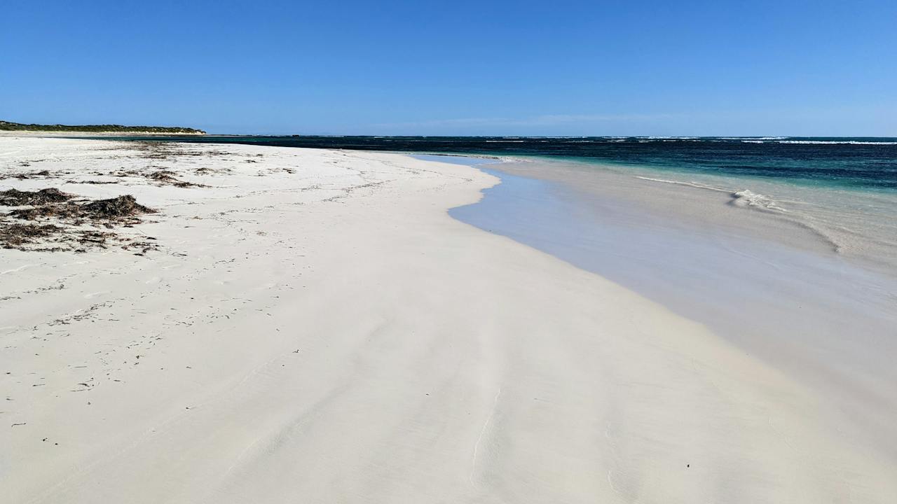 White sandy beach